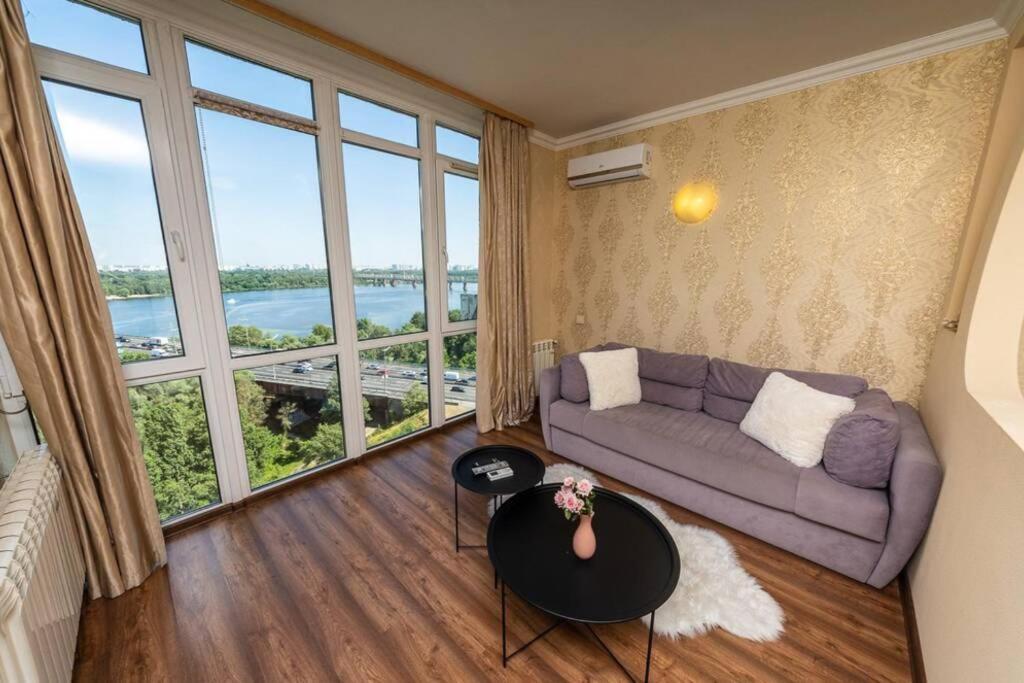 Apartments With Crazy Panoramic View Of The Dniepr Киев Экстерьер фото
